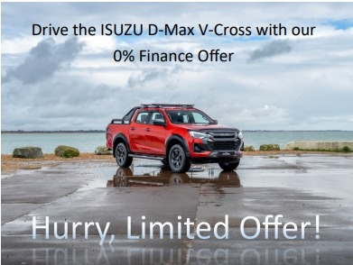 0% Finance available on ISUZU D-MAX V-Cross Automatic
